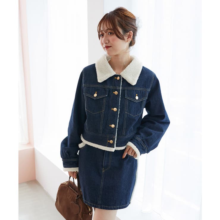 ボアトリムクロップドジャケット | MAJESTIC LEGON  | 詳細画像13 