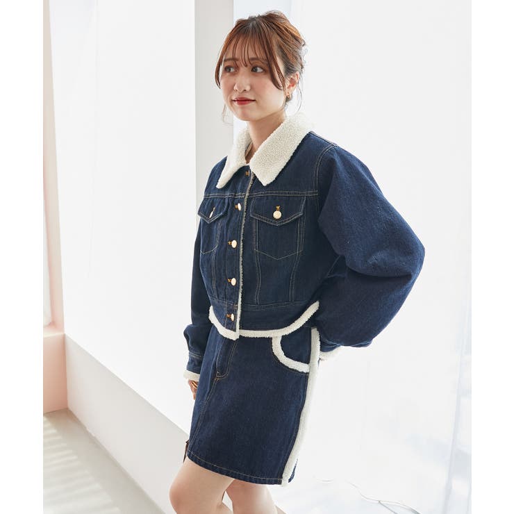 ボアトリムクロップドジャケット | MAJESTIC LEGON  | 詳細画像14 