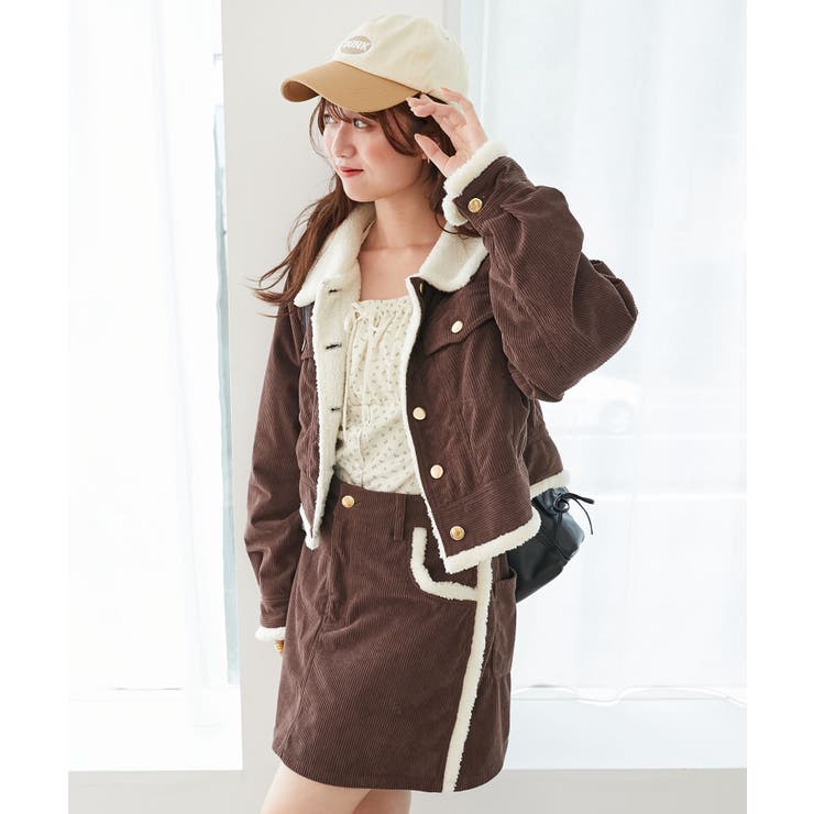 ボアトリムクロップドジャケット | MAJESTIC LEGON  | 詳細画像7 