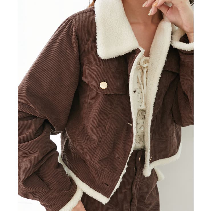 ボアトリムクロップドジャケット | MAJESTIC LEGON  | 詳細画像9 