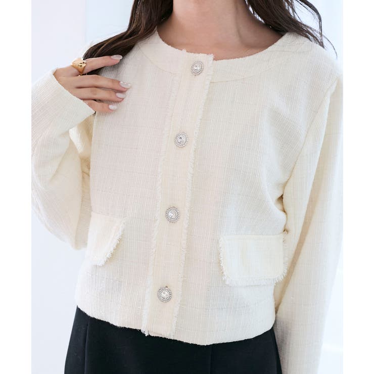 ツイードフリンジジャケット | MAJESTIC LEGON  | 詳細画像8 