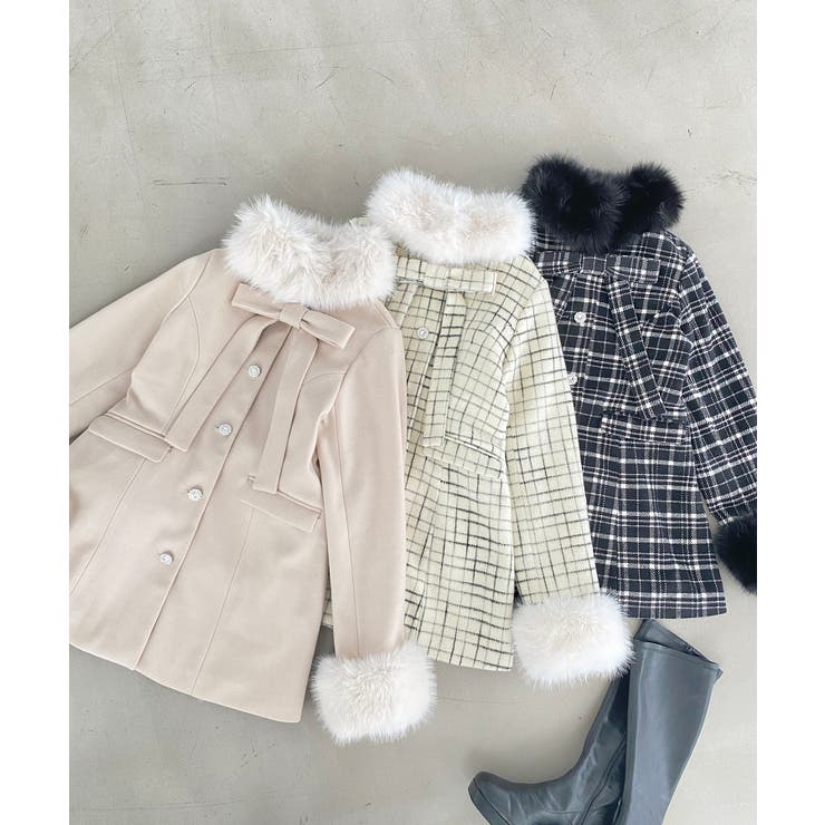 ピンクベージュ | マルチwayリボンミディコート | MAJESTIC LEGON 