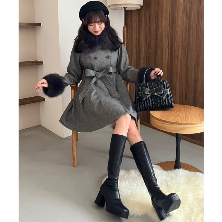 マルチwayフェイクファーカラーフレアコート | MAJESTIC LEGON  | 詳細画像36 