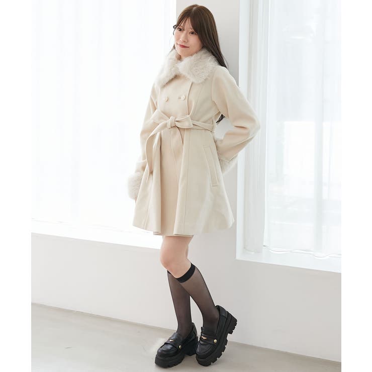 マルチwayフェイクファーカラーフレアコート | MAJESTIC LEGON  | 詳細画像4 