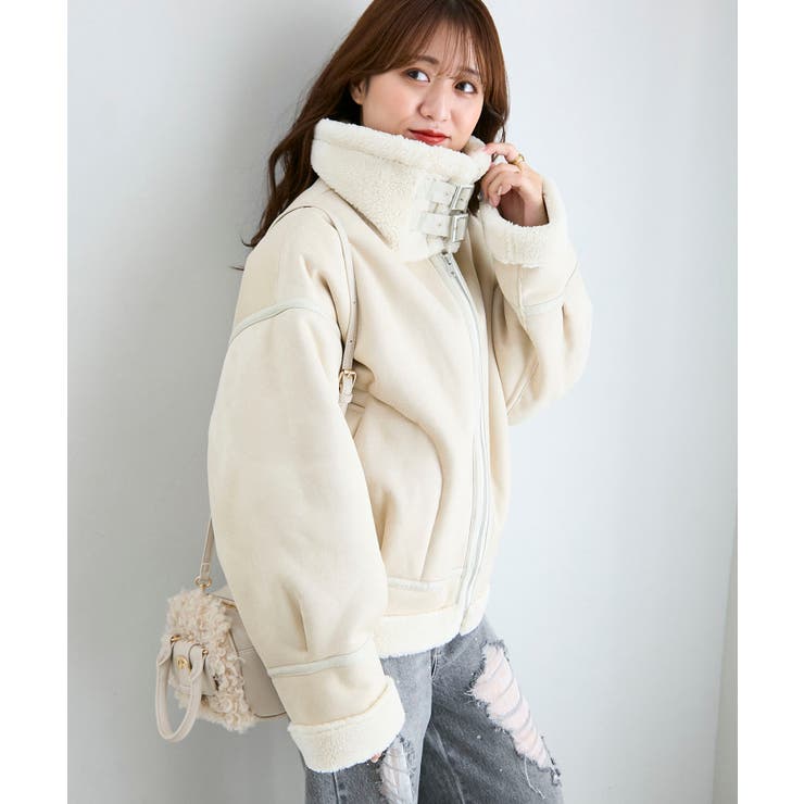 アイボリー | オーバーサイズボアブルゾン | MAJESTIC LEGON 