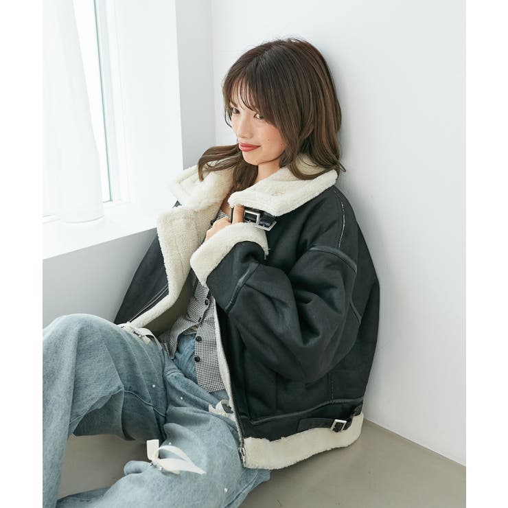 ブラック | オーバーサイズボアブルゾン | MAJESTIC LEGON 