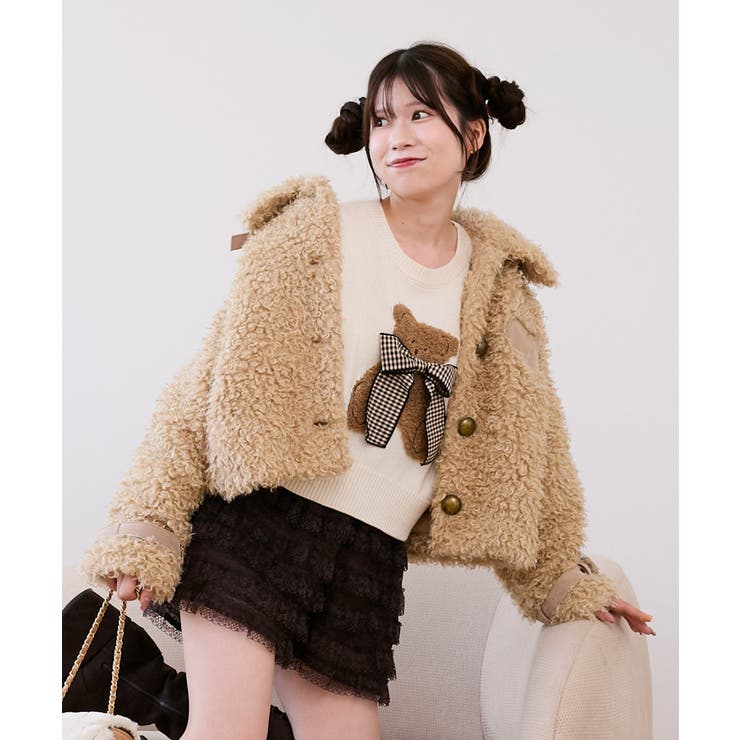 ハートパッチふわふわブルゾン | MAJESTIC LEGON  | 詳細画像3 