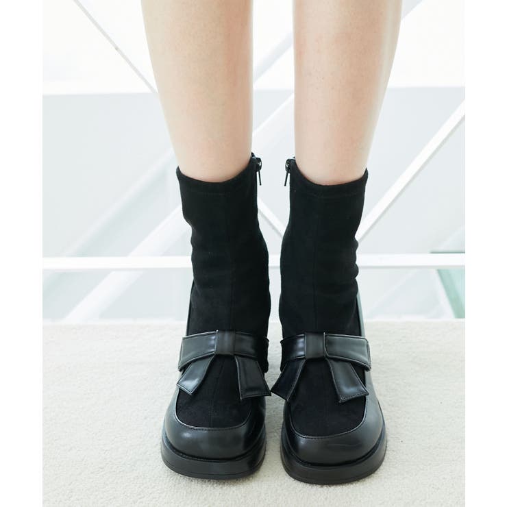 リボンローファーコンビブーツ | MAJESTIC LEGON  | 詳細画像13 