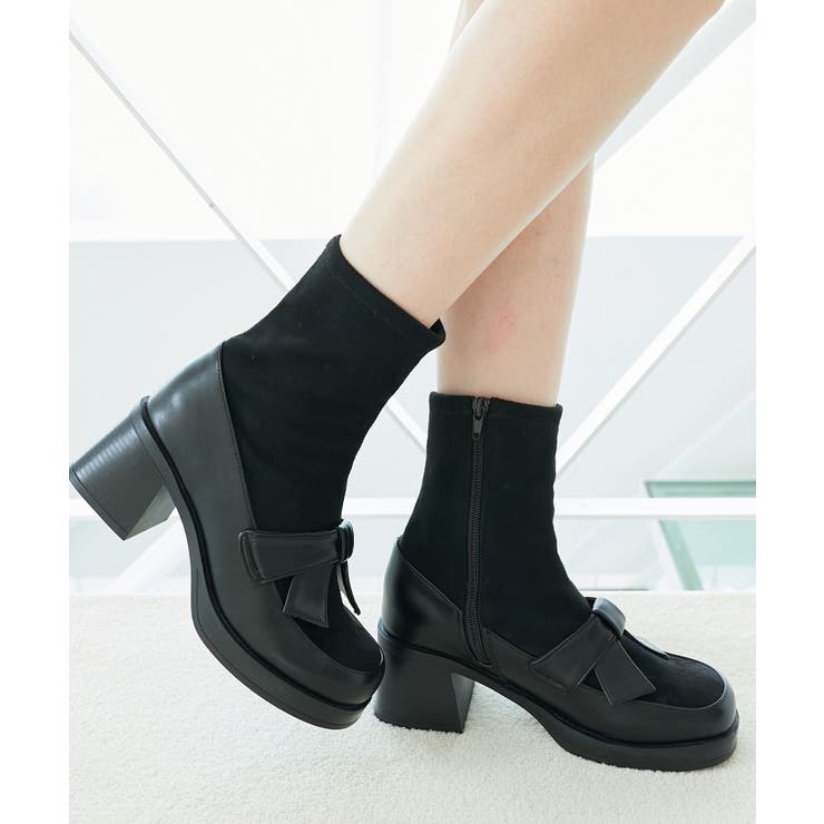 リボンローファーコンビブーツ | MAJESTIC LEGON  | 詳細画像14 