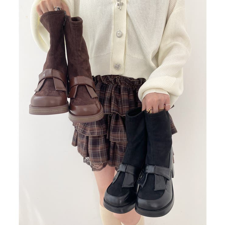 リボンローファーコンビブーツ | MAJESTIC LEGON  | 詳細画像27 