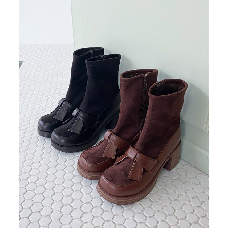 リボンローファーコンビブーツ | MAJESTIC LEGON  | 詳細画像28 