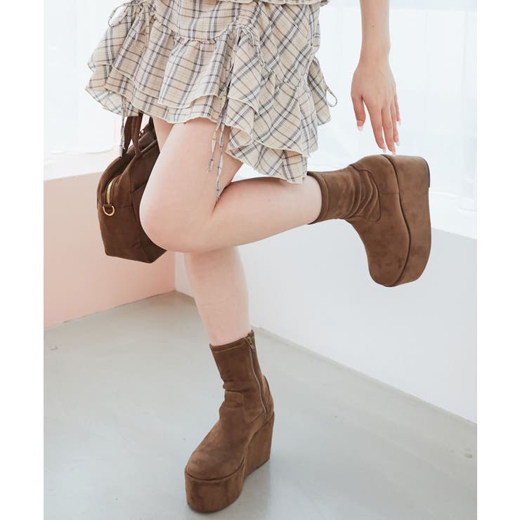 厚底ストレッチショートブーツ | MAJESTIC LEGON  | 詳細画像10 