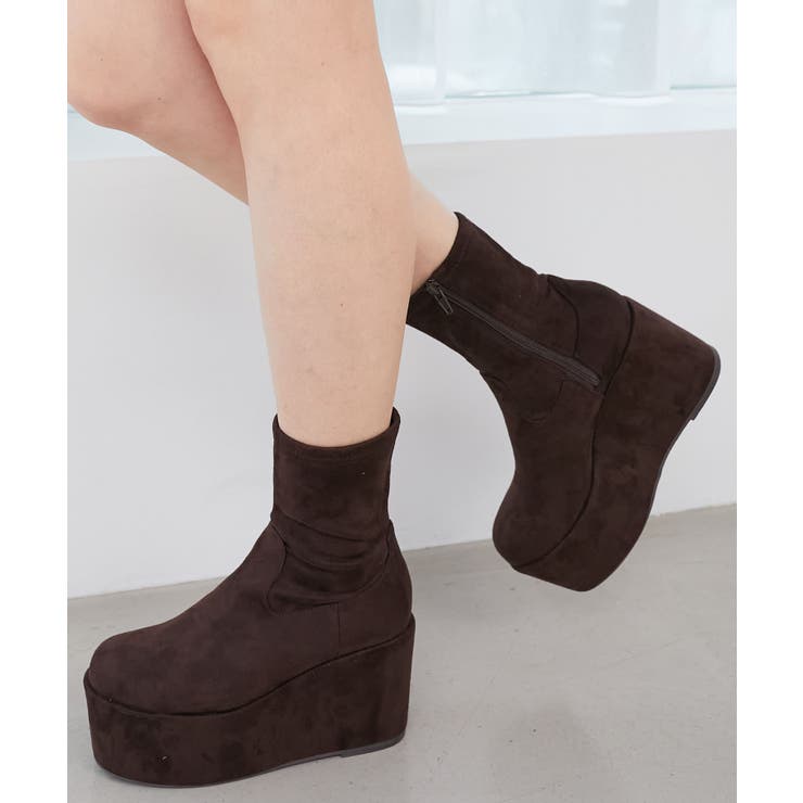 厚底ストレッチショートブーツ | MAJESTIC LEGON  | 詳細画像19 