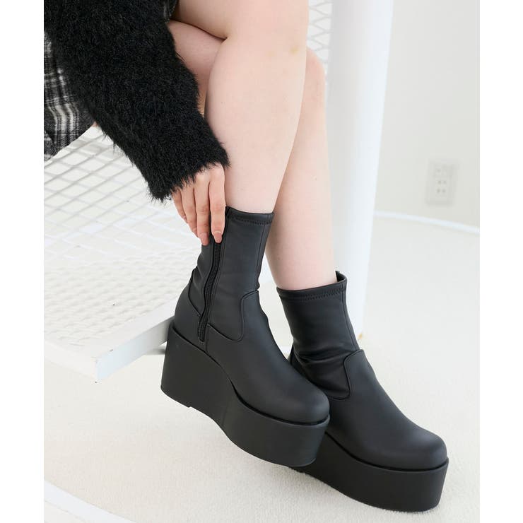 厚底ストレッチショートブーツ | MAJESTIC LEGON  | 詳細画像22 