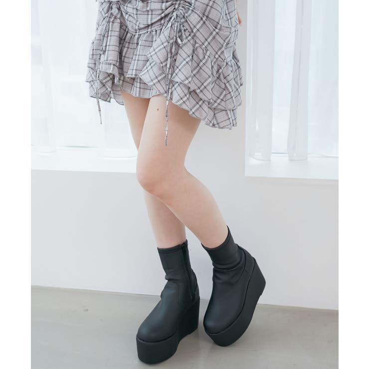 厚底ストレッチショートブーツ | MAJESTIC LEGON  | 詳細画像29 