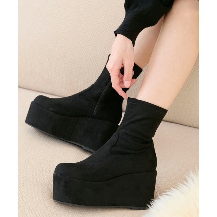 厚底ストレッチショートブーツ | MAJESTIC LEGON  | 詳細画像31 