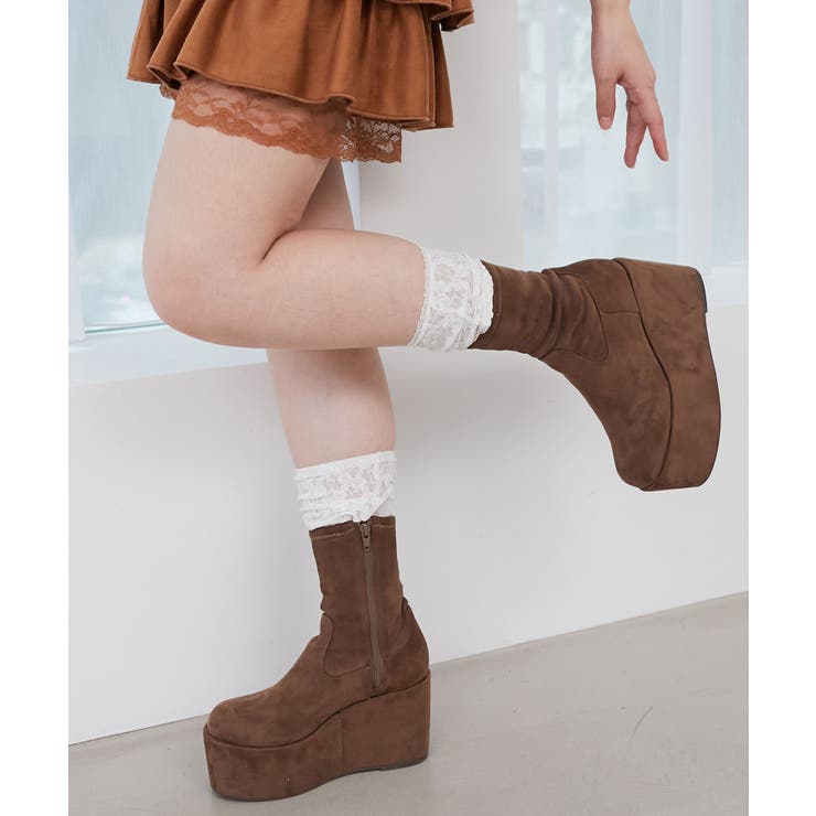 厚底ストレッチショートブーツ | MAJESTIC LEGON  | 詳細画像5 