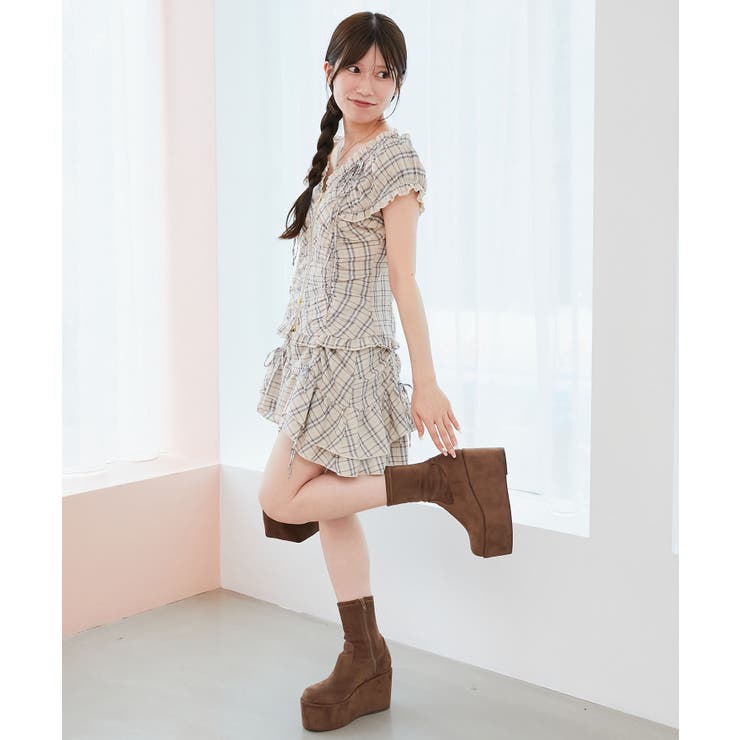 厚底ストレッチショートブーツ | MAJESTIC LEGON  | 詳細画像9 