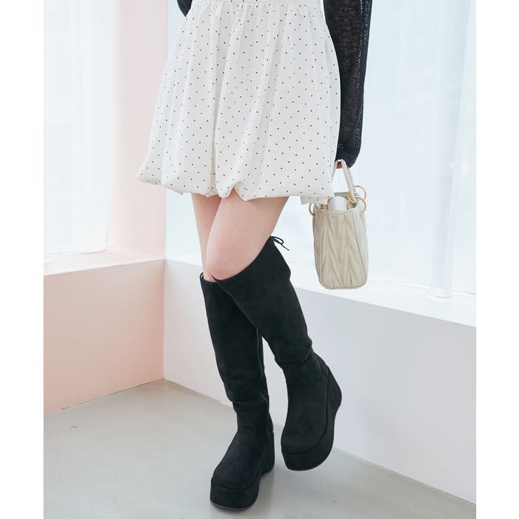 バックリボン厚底ロングブーツ | MAJESTIC LEGON  | 詳細画像12 