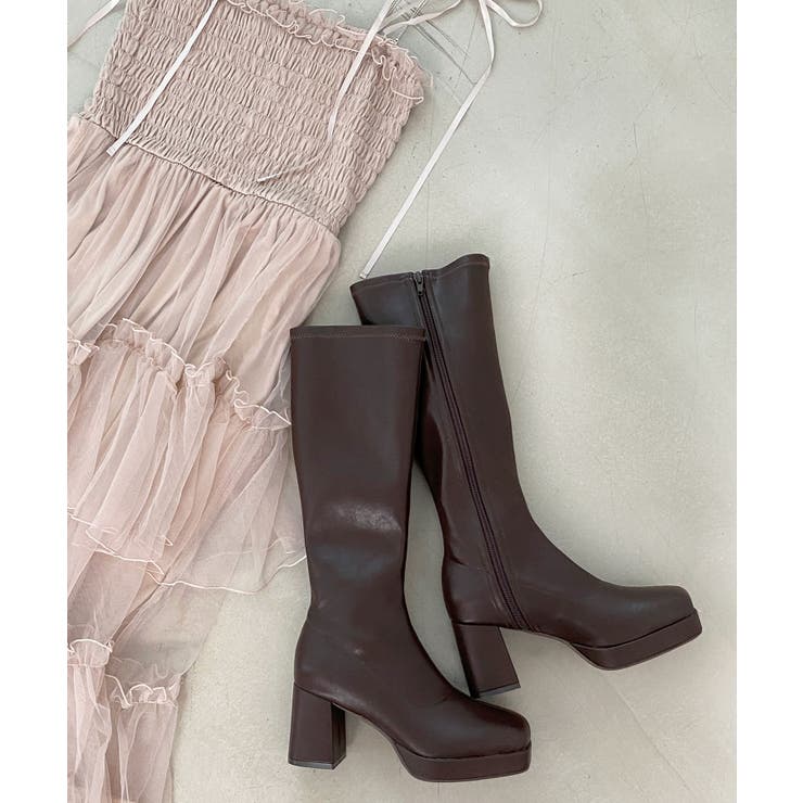 ブラウン | 美脚ストレッチロングブーツ | MAJESTIC LEGON 