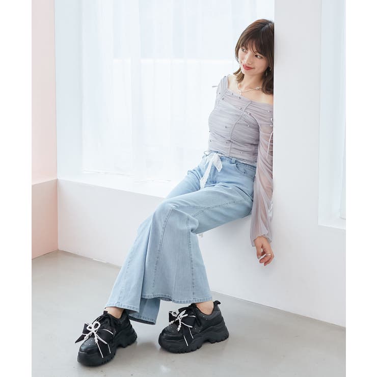 2WAYリボンビジュースニーカー | MAJESTIC LEGON  | 詳細画像21 