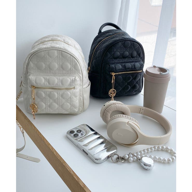 ブラック | チャームセットキルティングリュック | MAJESTIC LEGON 