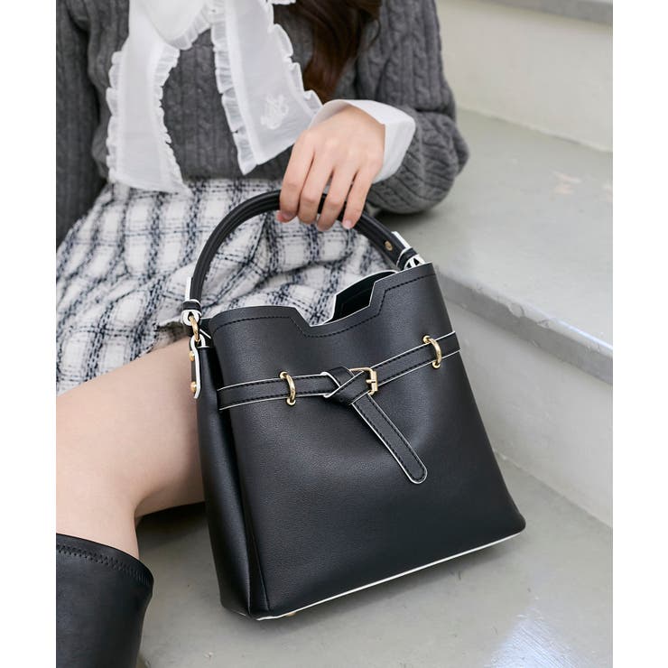 ブラック | ノットベルトショルダーバッグ | MAJESTIC LEGON 