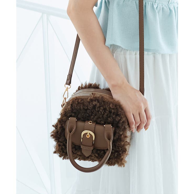 ブラウン | プードルボアミニショルダーバッグ | MAJESTIC LEGON 
