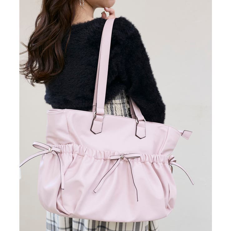 ピンク | ギャザーリボントートバッグ | MAJESTIC LEGON 