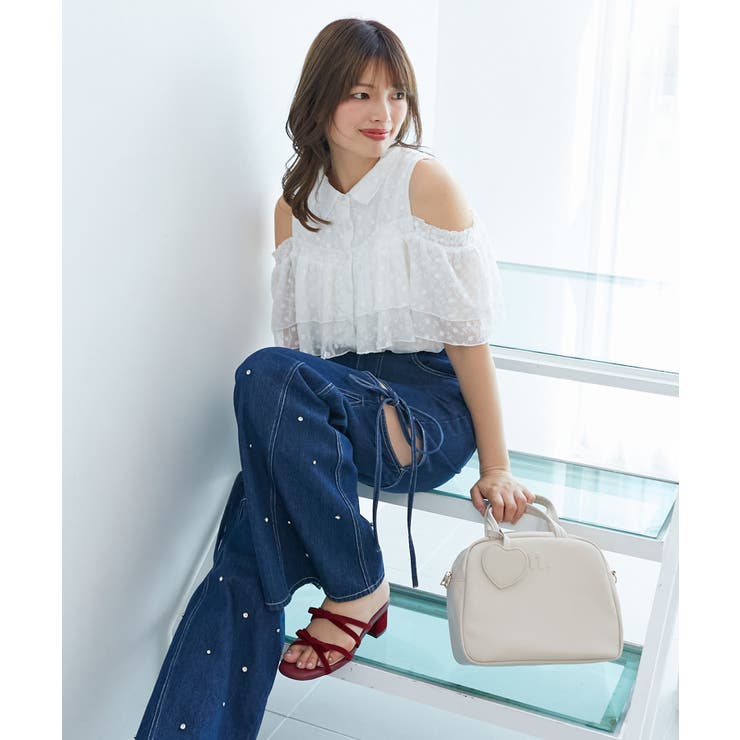 ハートチャームセットスクエアボストン | MAJESTIC LEGON  | 詳細画像5 