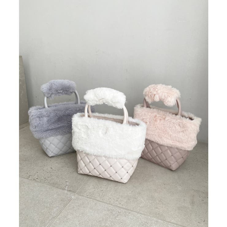 キルティングビジューファーバッグ | MAJESTIC LEGON  | 詳細画像2 