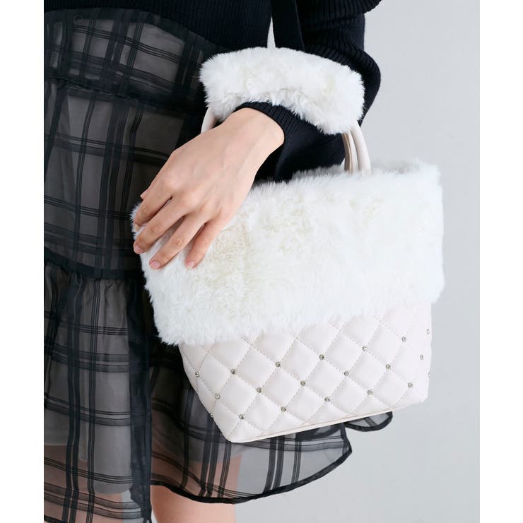 キルティングビジューファーバッグ | MAJESTIC LEGON  | 詳細画像5 