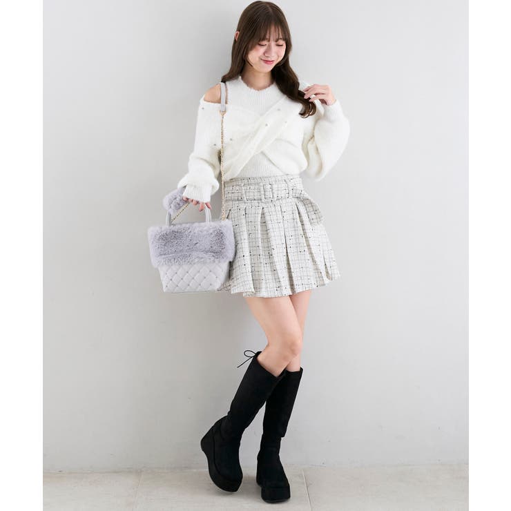 キルティングビジューファーバッグ | MAJESTIC LEGON  | 詳細画像8 