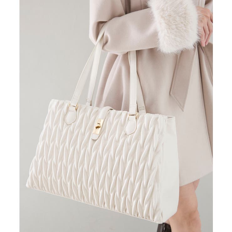 アイボリー | クラシカルスクエアトートバッグ | MAJESTIC LEGON 