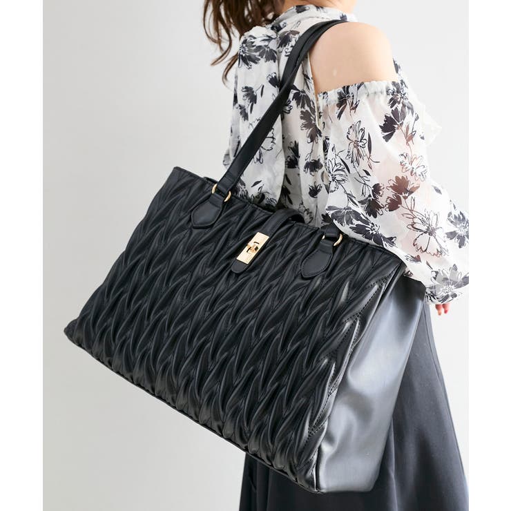 ブラック | クラシカルスクエアトートバッグ | MAJESTIC LEGON 