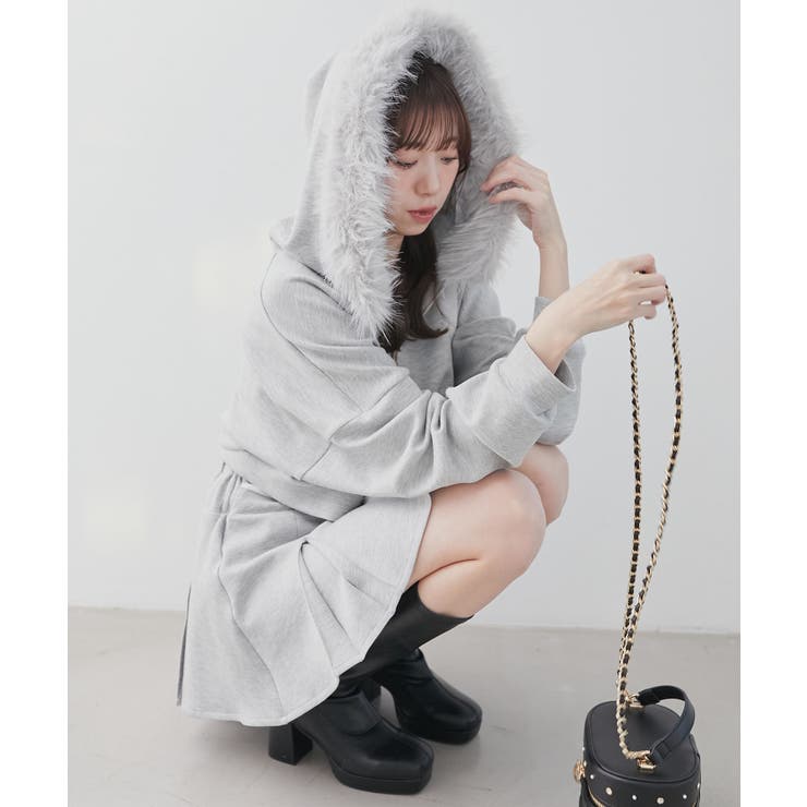 2wayフェイクファーラメパーカー | MAJESTIC LEGON  | 詳細画像5 