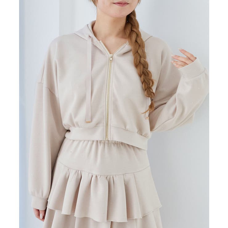 ドロストリボンラインストーンパーカー | MAJESTIC LEGON  | 詳細画像10 