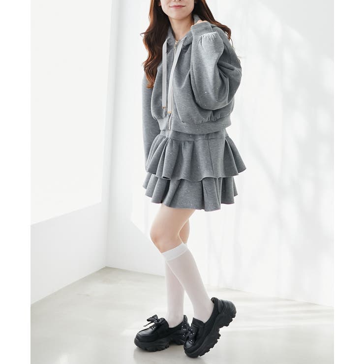 ドロストリボンラインストーンパーカー | MAJESTIC LEGON  | 詳細画像12 