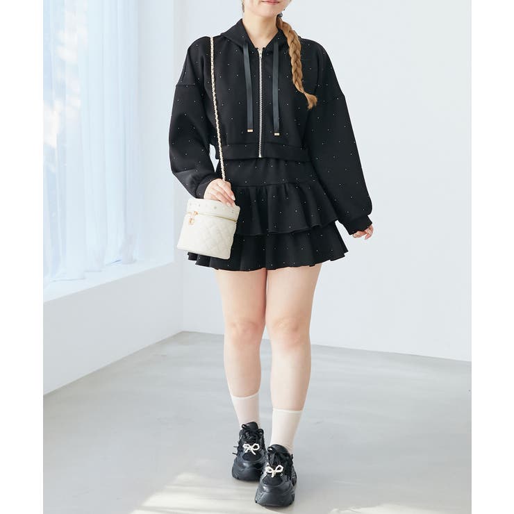 ドロストリボンラインストーンパーカー | MAJESTIC LEGON  | 詳細画像18 