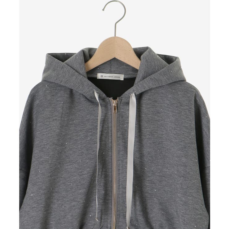 ドロストリボンラインストーンパーカー | MAJESTIC LEGON  | 詳細画像25 