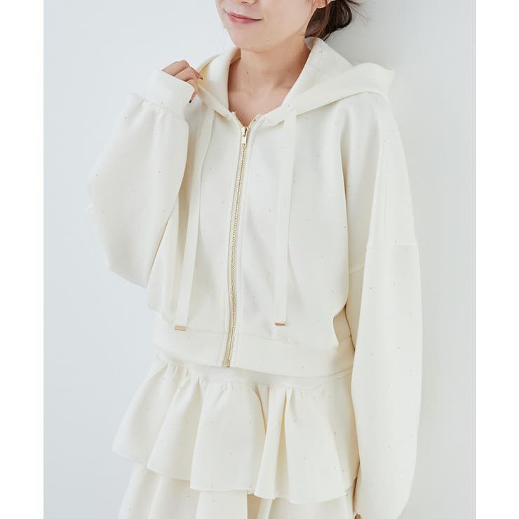 ドロストリボンラインストーンパーカー | MAJESTIC LEGON  | 詳細画像5 