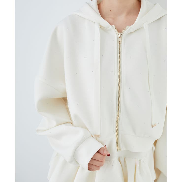 ドロストリボンラインストーンパーカー | MAJESTIC LEGON  | 詳細画像8 