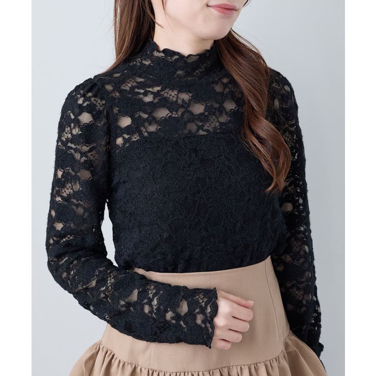 レースハイネックトップス | MAJESTIC LEGON  | 詳細画像12 