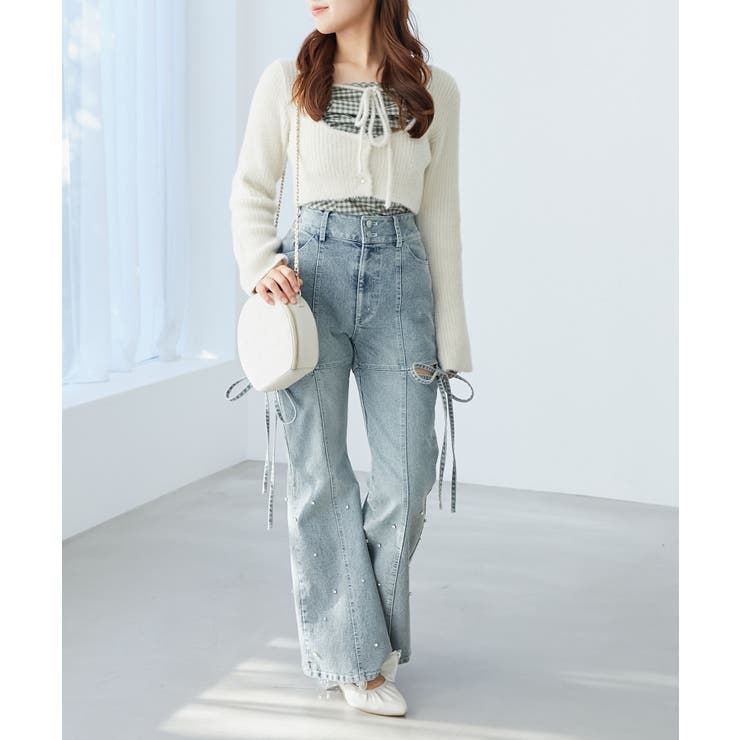 キャミ×シャギーショートカーデセット | MAJESTIC LEGON  | 詳細画像13 