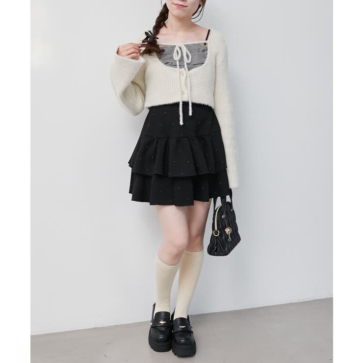 キャミ×シャギーショートカーデセット | MAJESTIC LEGON  | 詳細画像20 