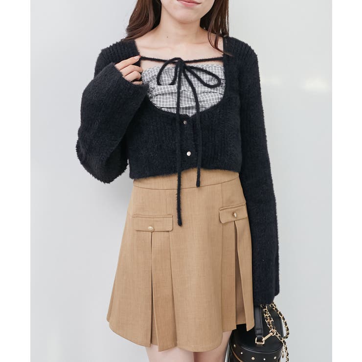 キャミ×シャギーショートカーデセット | MAJESTIC LEGON  | 詳細画像9 