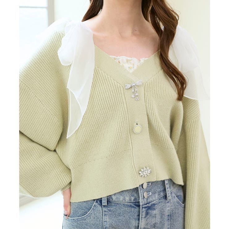 キラキラモチーフビジューボタンカーデ | MAJESTIC LEGON  | 詳細画像23 