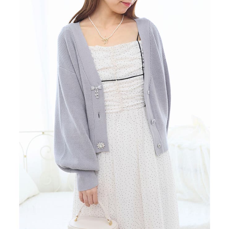 キラキラモチーフビジューボタンカーデ | MAJESTIC LEGON  | 詳細画像27 