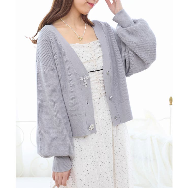 キラキラモチーフビジューボタンカーデ | MAJESTIC LEGON  | 詳細画像28 