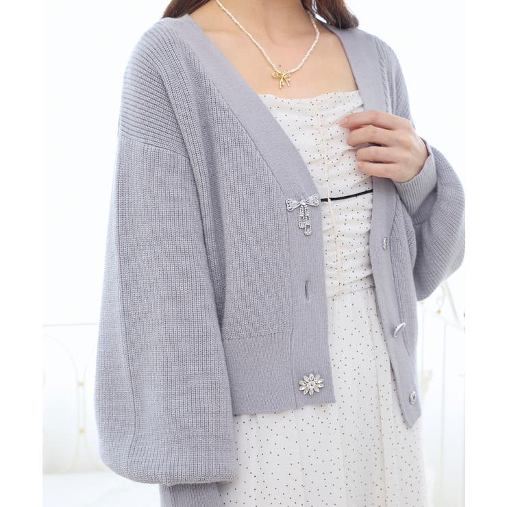 キラキラモチーフビジューボタンカーデ | MAJESTIC LEGON  | 詳細画像30 